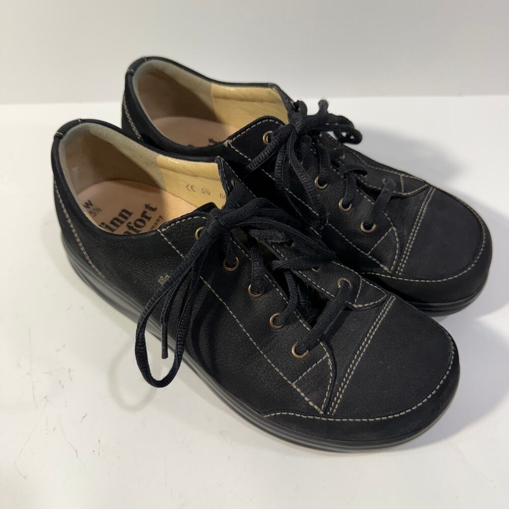 Finn Comfort Ikebukuro Walking Oxford Sneaker Laceup Leather Shoes 5.5W